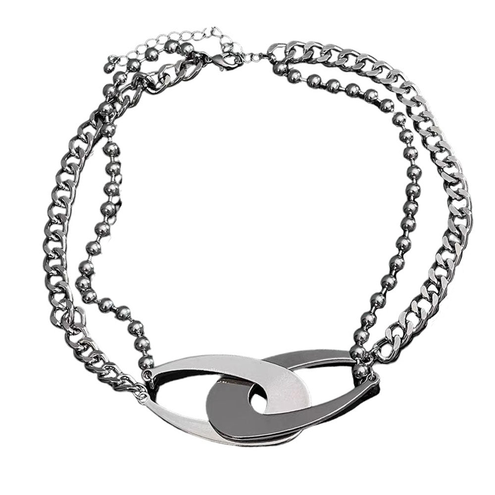 grunge chain link necklace boogzel clothing