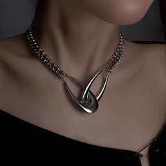 grunge chain link necklace boogzel clothing