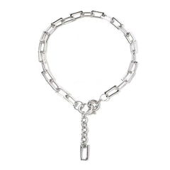 grunge silver chain necklace boogzel clothing