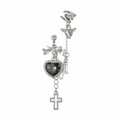 grunge heart cross ear cuff boogzel clothing