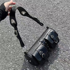 grunge lace up underarm bag boogzel clothing