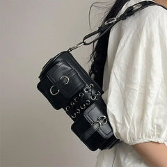 grunge lace up underarm bag boogzel clothing
