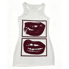 grunge sleaze distressed kiss dress boogzel clothing
