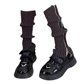 grunge zip up leg warmers boogzel clothing
