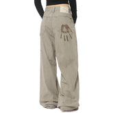 handprint wide leg jeans boogzel clothing