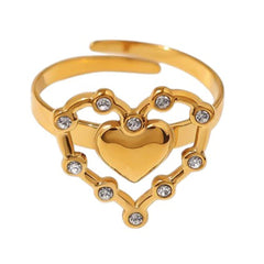 heart aesthetic ring boogzel clothing
