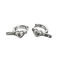 Heart Buckle Belt Earrings - heart earrings, grunge earrings - boogzel clothing