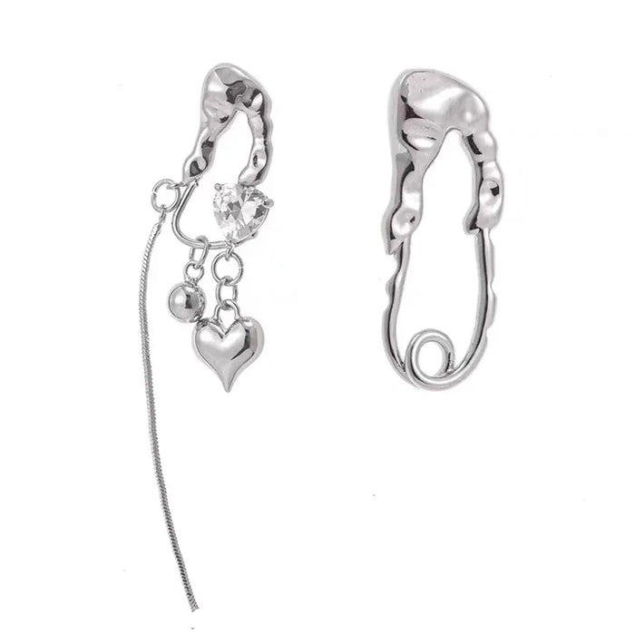 heart irregular earrings boogzel clothing