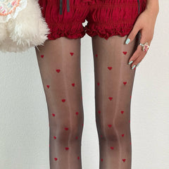 heart pattern tights boogzel clothing