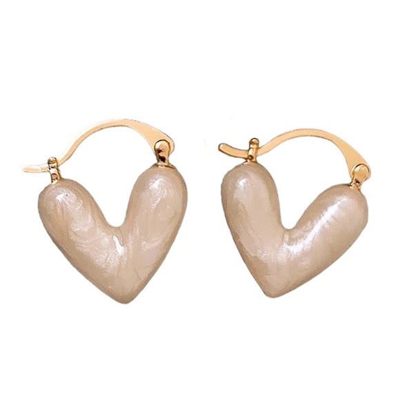 heart pearl earrings boogzel clothing