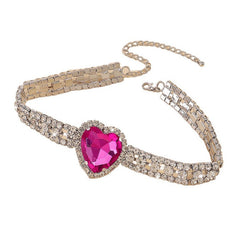 heart rhinestone choker boogzel clothing
