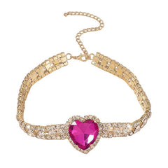 heart rhinestone choker boogzel clothing