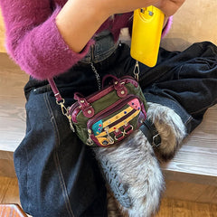 hippie aesthetic patchwork mini bag boogzel clothing