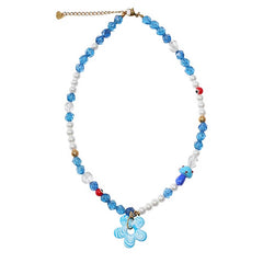 indie aesthetic flower beaded necklace boogzel clothing