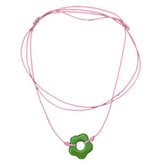 indie flower cord necklace boogzel clothing