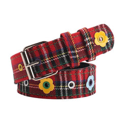 indie flower red plaid bel tboogzel clothing