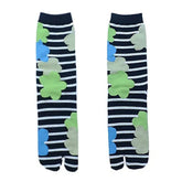 indie flower striped tabi socks boogzel clothing