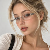 it girl energy rimless sunglasses boogzel clothing
