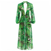 jungle muse green maxi dress boogzel clothing