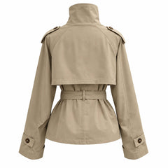 khaki belted trench jacket boogzel clothing
