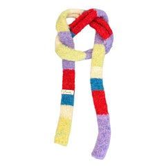 knit striped skinny scarf boogzel clothing