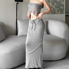 knit crochet maxi skirt boogzel clothing