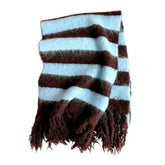 knit mocha blue scarf boogzel clothing