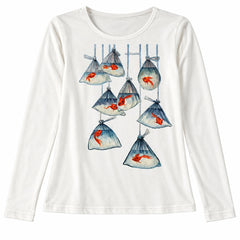 koi fish graphic long sleeve top boogzel clothing