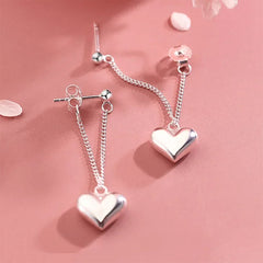 korean style heart earrings boogzel clothing