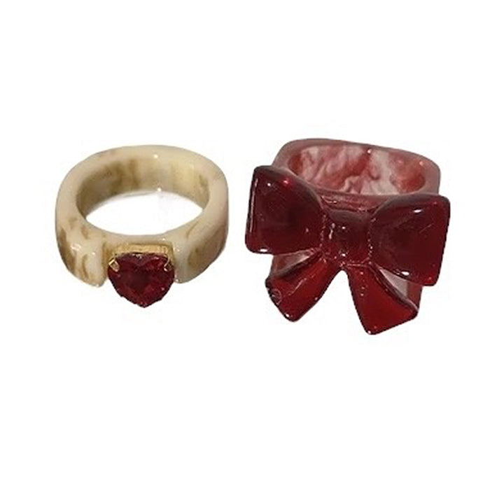 korean aesthetic acrylic rings boogzel clothing