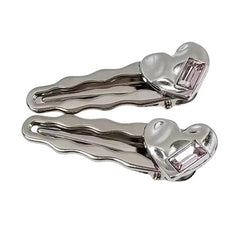 korean style heart hair clips boogzel clothing