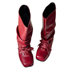 lace up slouch boots boogzel clothing
