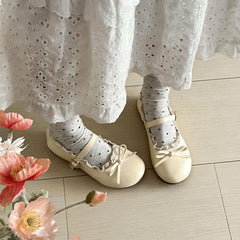 lace trim mary jane flats boogzel clothing