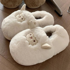 lamb fluffy home slippers boogzel clothing