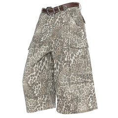 leopard print cargo shorts boogzel clothing