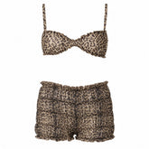 leopard print top and shorts co-ord set boogzel clothing