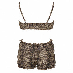 leopard print top and shorts co-ord set boogzel clothing