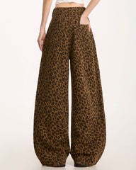 leopard print wide leg pants boogzel clothing