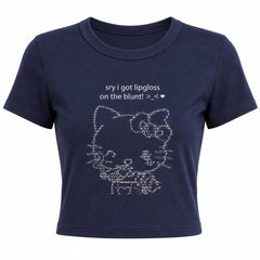 lipgloss kitty crop top boogzel clothing