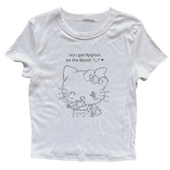 lipgloss kitty crop top boogzel clothing