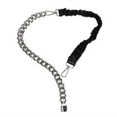 lock pendant leather chain belt boogzel clothing