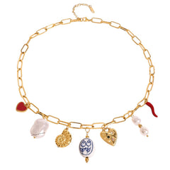 love token charm necklace boogzel clothing