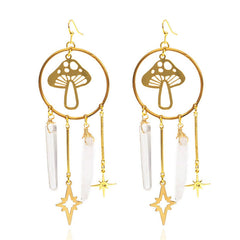 magical mushroom earrings boogzel clothing