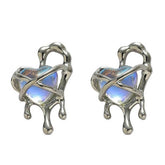 melted heart earrings boogzel clothing