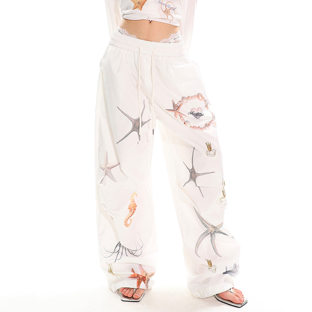 mermaid aesthetic wide leg trousers boogzel clothing