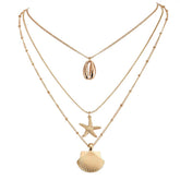 mermaidcore aesthetic layered necklace boogzel clothing