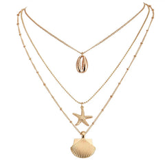mermaidcore aesthetic layered necklace boogzel clothing