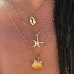 mermaidcore aesthetic layered necklace boogzel clothing
