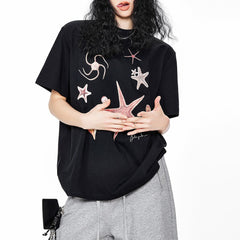 mermaidcore ocean print t-shirt boogzel clothing
