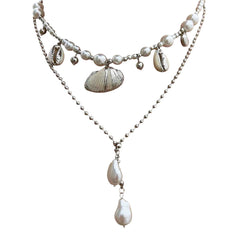 mermaid tears layered necklace boogzel clothing